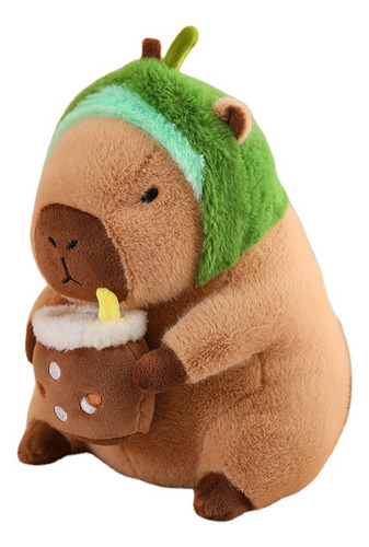 Peluche Capibara de 30 cm, hermoso color Capibara 2024 como se muestra: peluche de 30 cm con forma de aguacate