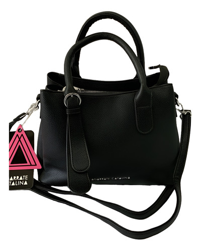 Mini Bag Cartera Agárrate Catalina Negro Lisa
