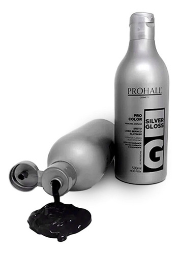 Imagem 2 de 4 de Máscara Matizador Loiro Branco Silver Gloss Prohall 500ml