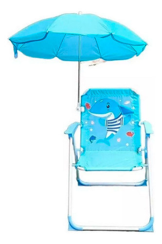 1 Sillita Plegable Infantil Con Sombrilla Diseño Animalitos