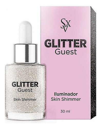  Iluminador Corporal Hidratante Glitter Guest Sexitive Brillo