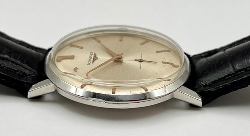 Longines Calibre 19.4 Años 1950 Caja De Acero A Cuerda #01 Negro Claro Plateado (Usado)