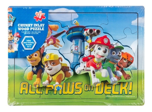 Puzzle Paw Patrol 18 Piezas Rompecabeza Madera 98359 Educand