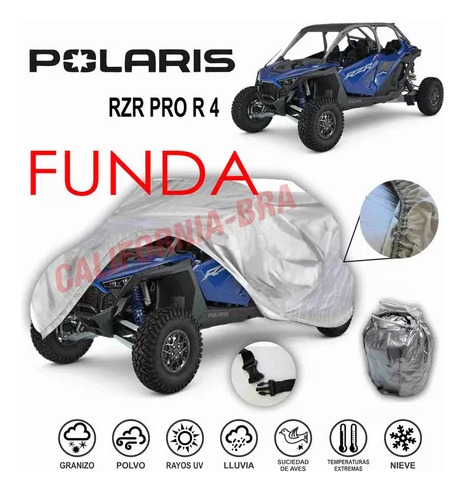 Cubierta Afelpada Con Broche + Ojillos Rzr Pro R 4