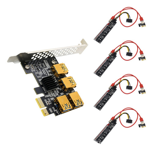 Tarjeta De Expansión Pci-e One Para Cuatro Usb Pci-e 1x A Pc