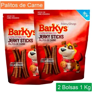 Barkys Premios Para Perros Palitos De Carne 2 Bolsas De 1kg