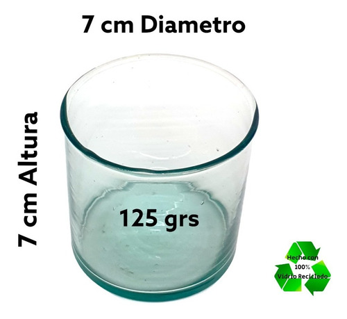 Imagen 2 de 3 de Recipientes Para Veladoras 7x7cm 125grs (75pz)