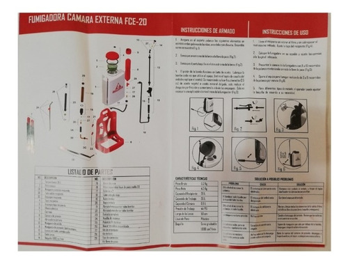 Fumigadora Cámara Externa 20lts Fce-20 Bellota