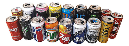 Latas Energizantes Y Gaseosas Antiguas Vacías (14) (Usado)