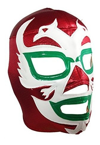 Máscara Lucha Libre Adulto - Rojo/blanco/verde