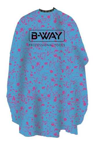 B-way Capa Corte Turquesa Impermeable Broche Barberia Local Color Celeste