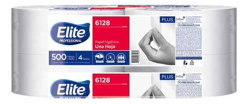 Papel Higiénico Elite Professional Rollo 500mts Plus X4