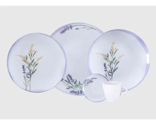 Aparelho De Jantar Tramontina Campestre Em Porcelana Flora Florido