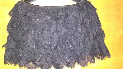 Mini Pollera Encaje Mujer Rapsodia