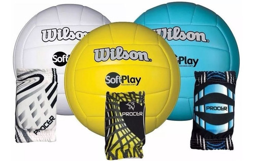 Combo Kit Pelota Wilson Voley + Rodillera Antichoque Procer