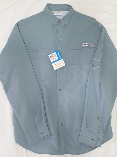 Camisa Columbia Pfg, 100% Original, Azul Pizarra