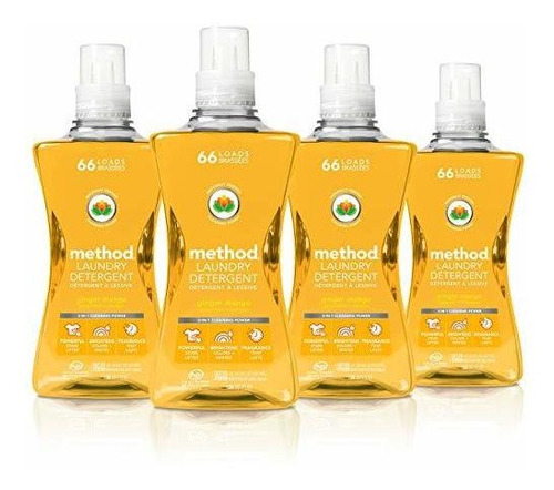 Método Concentrado Detergente De Lavandería, Ginger Mango, 5