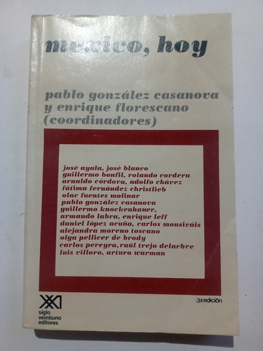 Libro México Hoy Pablo González Casanova Y Otros