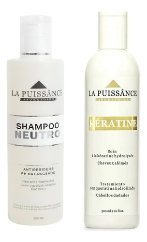 Tratamiento Keratina 300 Ml La Puissance + Shampoo Neutro