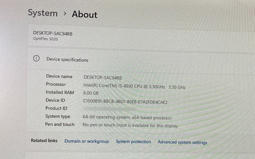 Cpu Dell Optiplex 3020 Intel Core I5-4590 Sku 1565 (Usado)