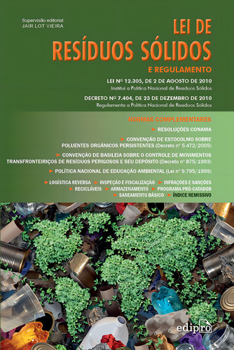 Lei De Resíduos Sólidos E Regulamento, De Jair Lot Vieira. Editora Edipro, Capa Mole Em Português