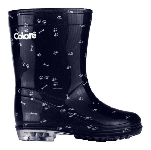 Imagem 2 de 4 de Bota Infantil Galocha - Azul Ossinhos - Pimpolho 74152