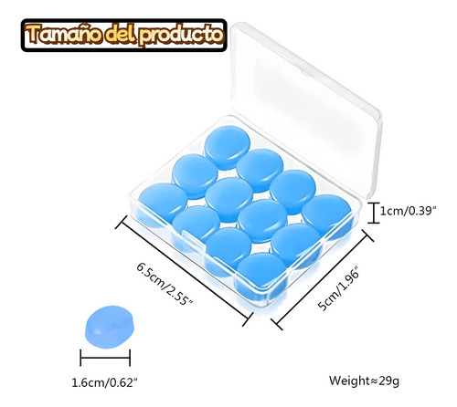12 Tapones De Silicona Moldeables Natación - Ruido - Dormir