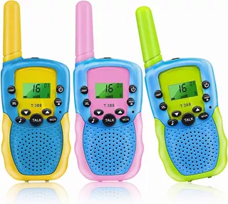 Radio Walkie Talkie Para Niños Con 22 Canales 3 Millas 3 Pcs