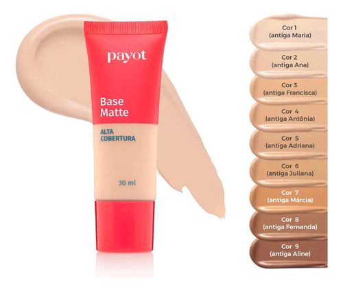 Base Matte Payot Alta Cobertura 30ml - Cor 02