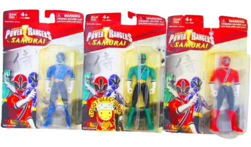 Set Por 3 Figuras Bandai Power Rangers No2  Empaque Dañado