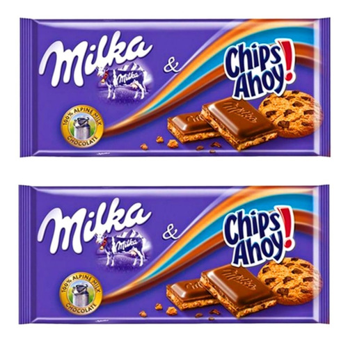 Chocolates Milka Combo 2 Barras Con 100 Gramos Importado 