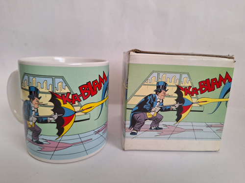 Taza Vaso Vintage De Batman Y Robin Año 1989 Applausse Azul (Usado)