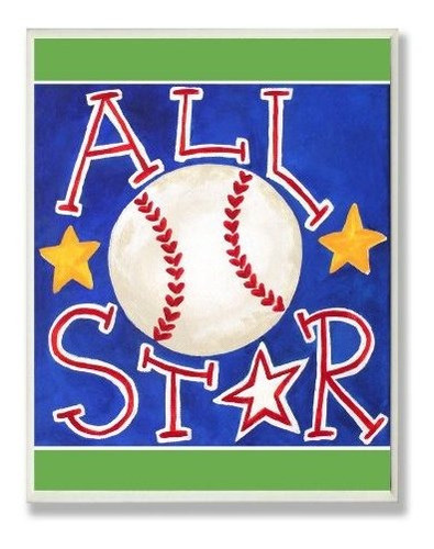 The Kids Room De Stupell All Star Baseball En Placa De ...