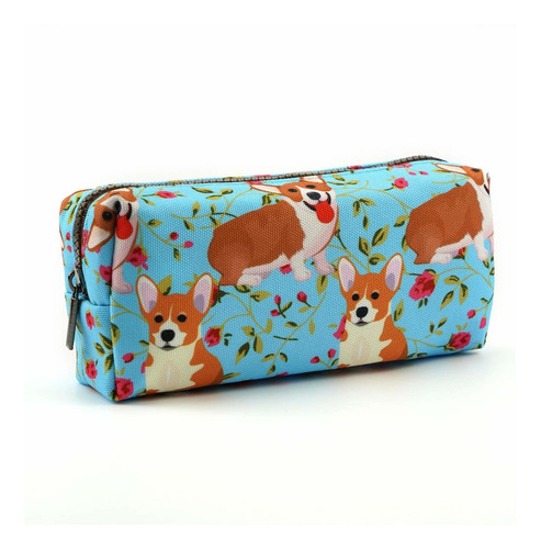 Lparkin Corgi Estudiantes Bolsa De Estuche De Lona Bolso De