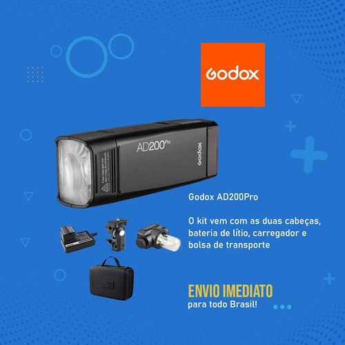 Imagem 2 de 6 de Godox Ad200 Pro - Flash Bateria - Modelo Pro