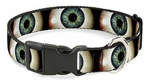 Cat Collar Breakaway Vivid Blue Eyeball Black 8 To 12 Inches