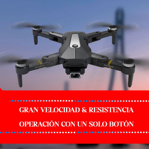 Drone Camara K80 Pro Control Remoto Pantalla 4k Gps Luces Negro