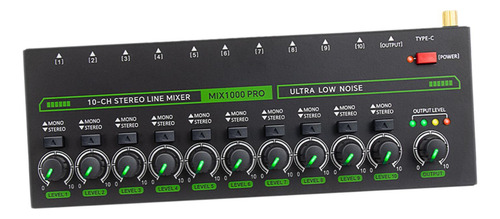 Console De Mistura De Som De Áudio Mixer 10 Entrada