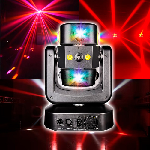 Cabeza Movil Led Rgb + Laser Luz Estrobo Dmx Dj