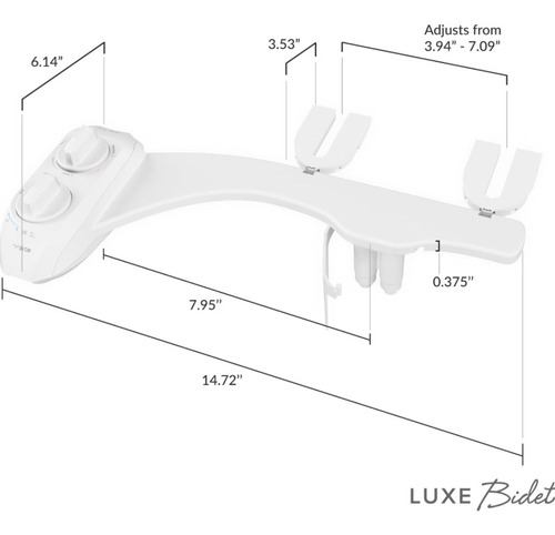 Luxe Bidet Neoplus185sww - Funda Blanca Inodoro Blanco