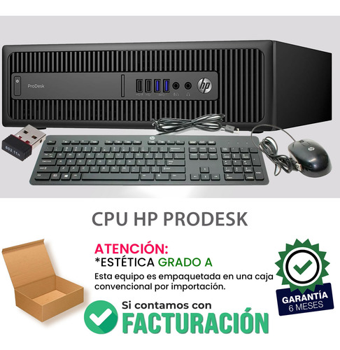 Cpu Hp Prodesk Core I7 6th 32gb Ram 256gb Ssd + 512gb Hdd (Reacondicionado)