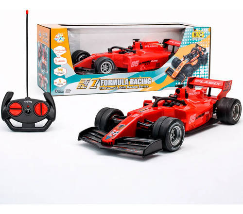 Carrinho Controle Remoto Recarregável Formula1 Vermelho