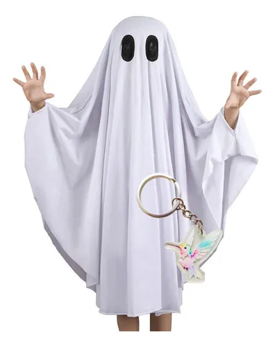 Disfraz Fantasma Niño Capa Fantasma Halloween Blanco Boo