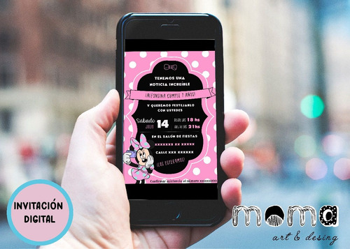 Invitaciones Imprimibles Y Digitales - Minnie Mouse