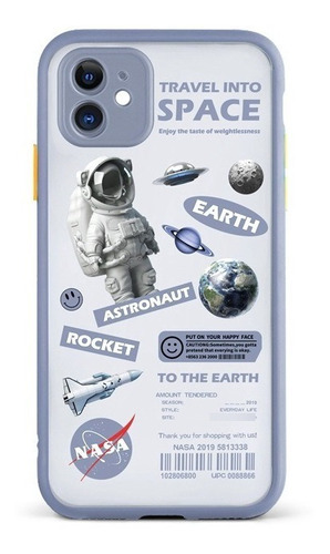 Funda Case Generica Para iPhone Silicona Astronauta Espacio