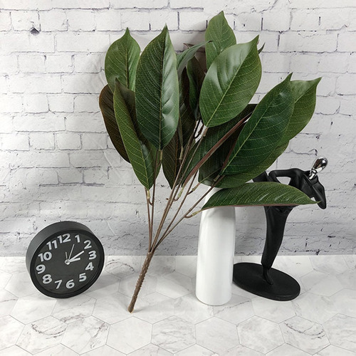 Imagen 4 de 7 de Ramo Planta Artificial Para Decorar Hoja Larga 50cm