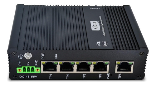 Xjcix Poe Conmutador Ethernet Industrial 5 Puertos Poe Gigab