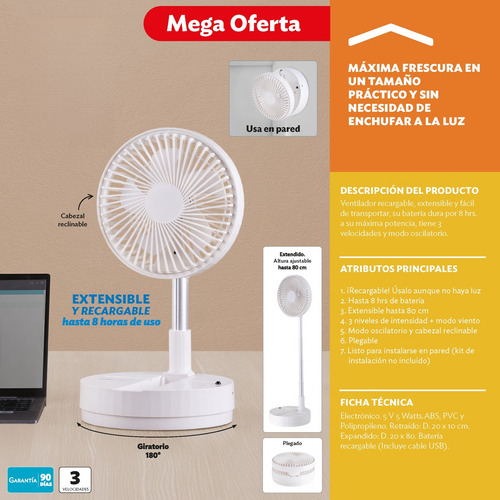 Practi Venti Go 3 Velocidades Betterware Recargable