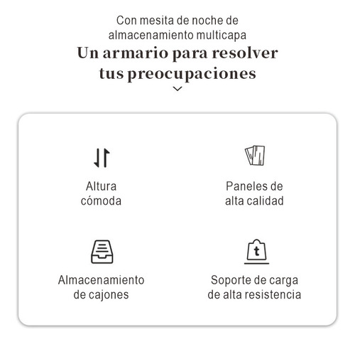 Mesita De Noche Sencilla Moderna De Madera Con 2 Cajones