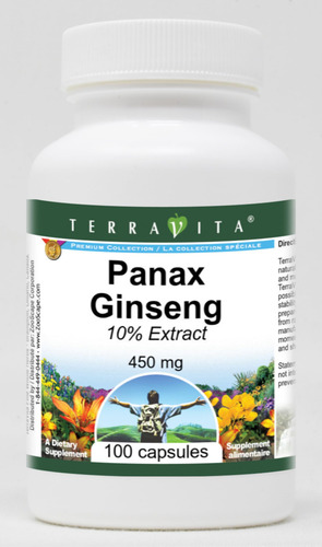 Terravita Extracto Panax Ginseng 10% 100 Cápsulas